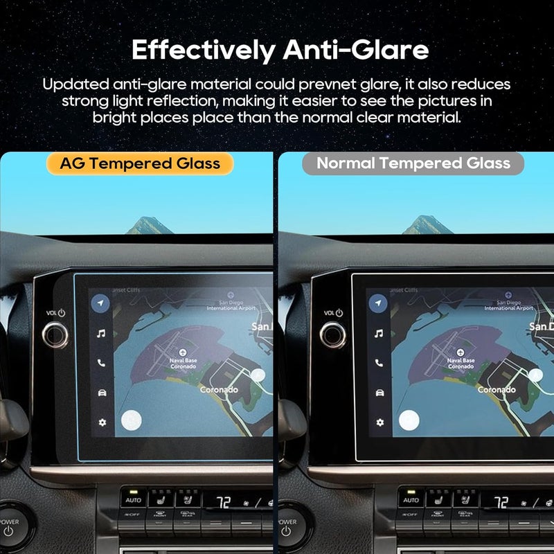 LFOTPP Matte Anti Glare for 2025 2026 Camry Screen Protector 12.3 inch Touchscreen 2025+ Toyota Camry XLE/XSE Tempered Glass Protective Film 2025 2026 Camry Accessories [Anti-Fingerprint] - Image 2